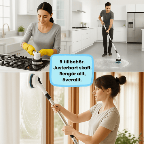 Cleanzia PowerScrub™ - Smartare städning för ett lugnare hem!